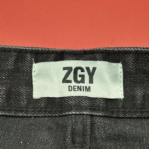 ZGY Denim Size 30 Straight Up Hi Rise Black Ashes To Ashes Trash Relaxed Fit NWT - Picture 8 of 16